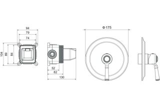 Смеситель для душа Aquatek Классик AQ1566CR хром